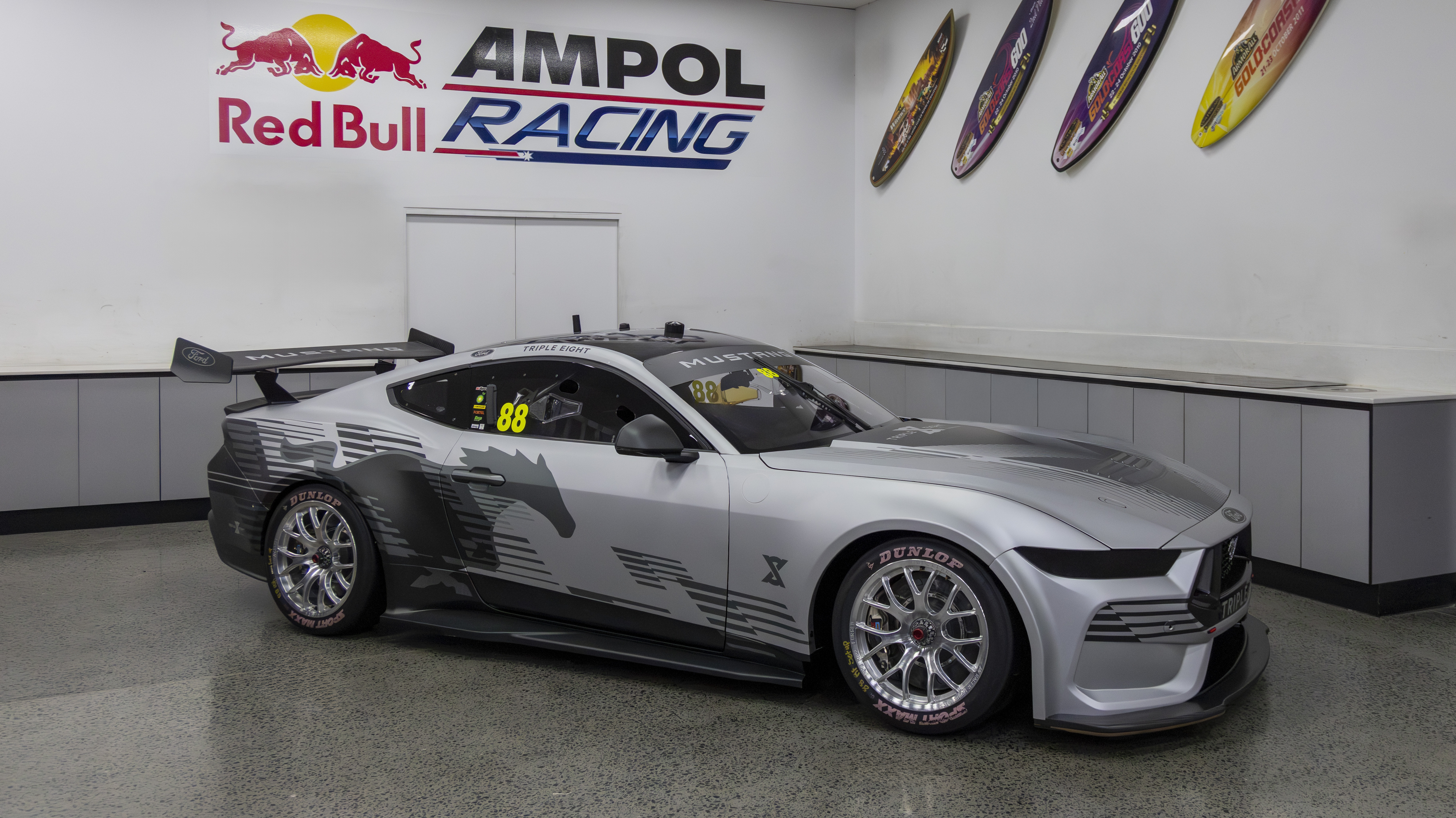 We've just completed the very first Triple Eight-built Ford Mustang Supercar, and it’s now prepped and ready for its journey to the United States for Supercars' mandated wind tunnel testing at the end of the year.